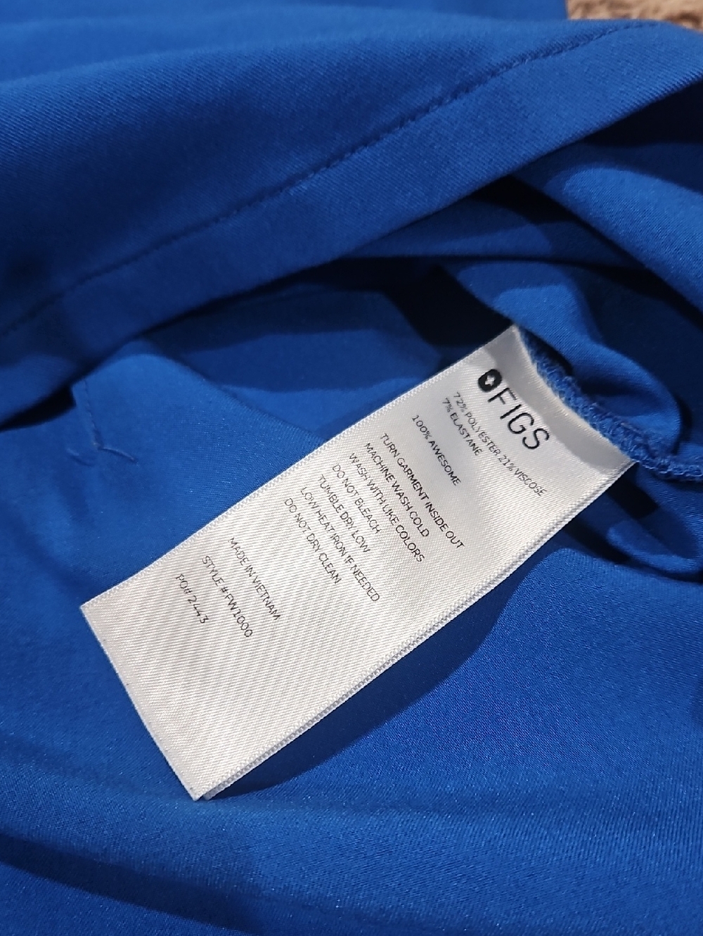 Figs Catarina- XS- Royal Blue - Picture 2 of 4